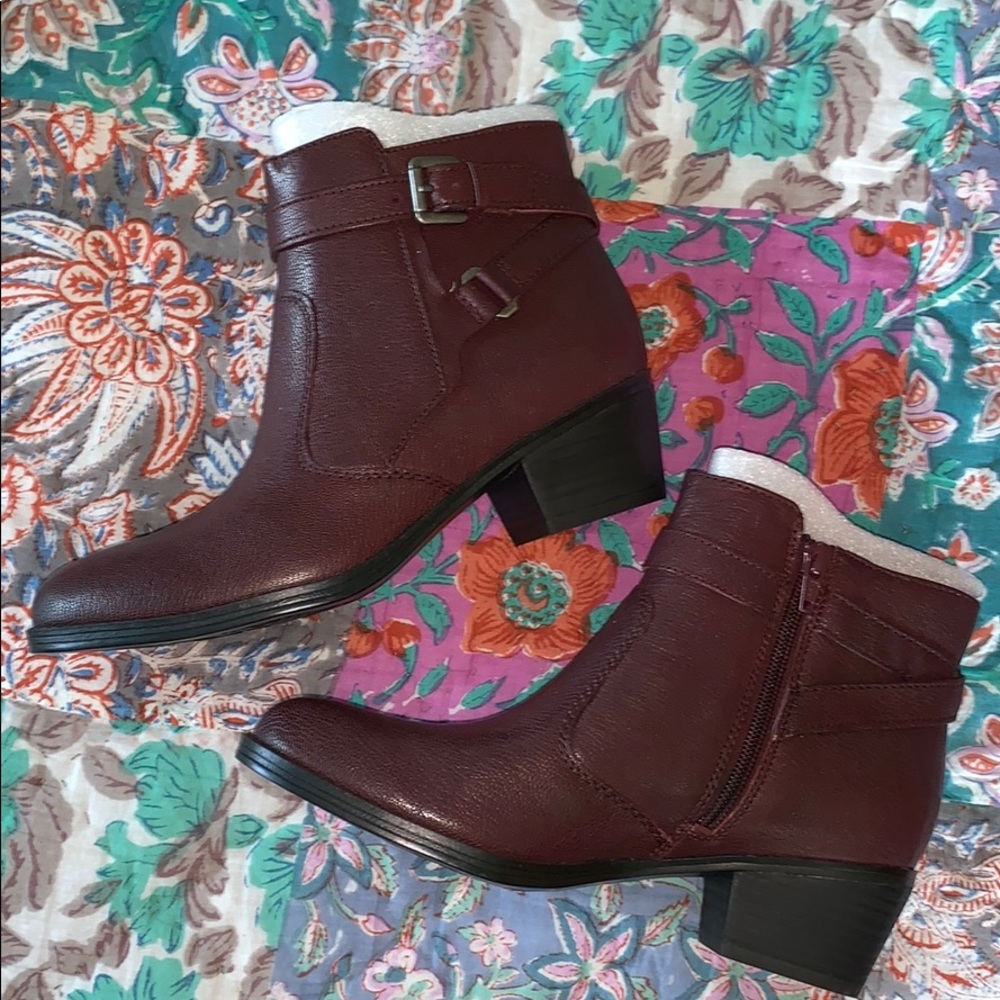 Wine Colored Boots Size 7M